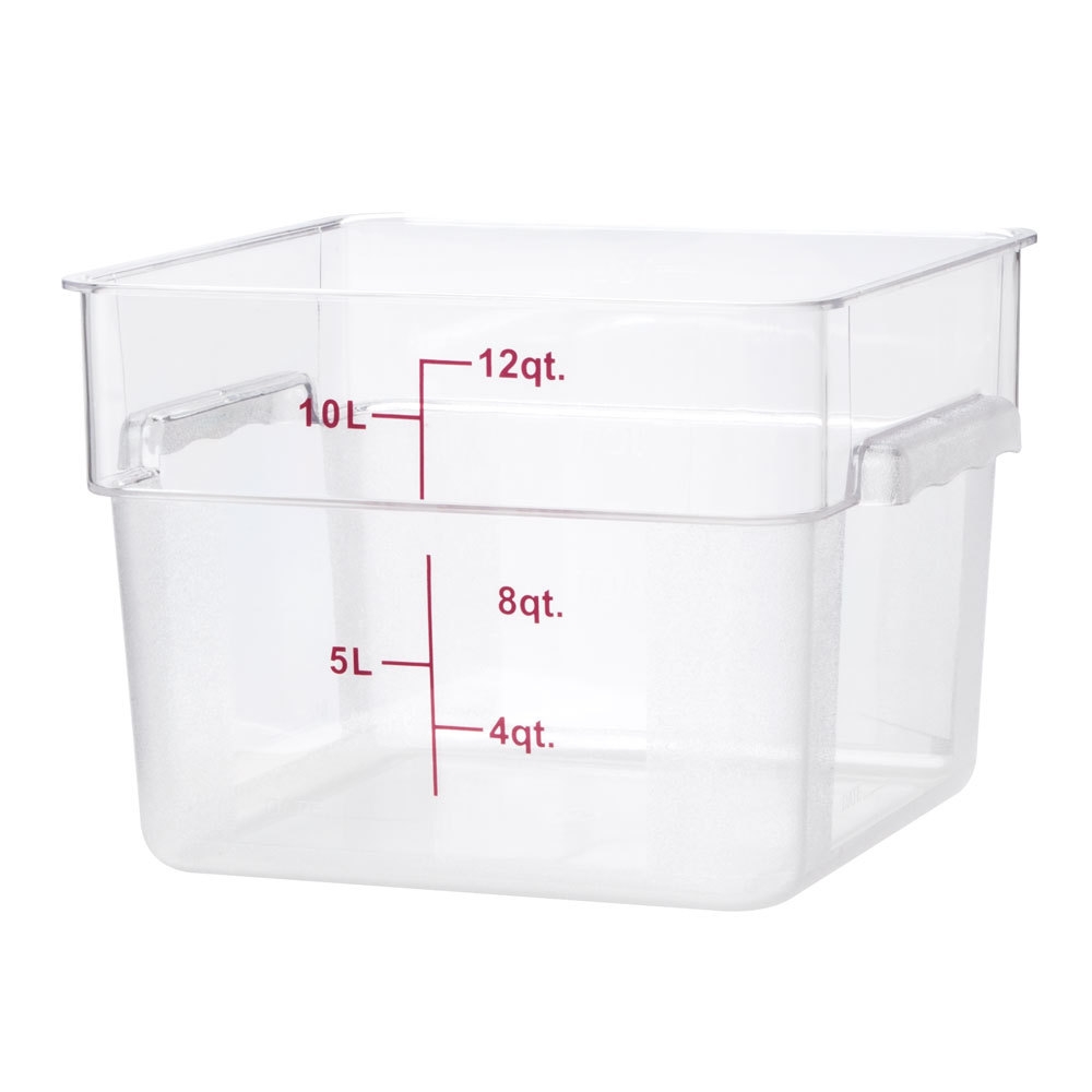Square, Clear Food Storage Containers & Lids