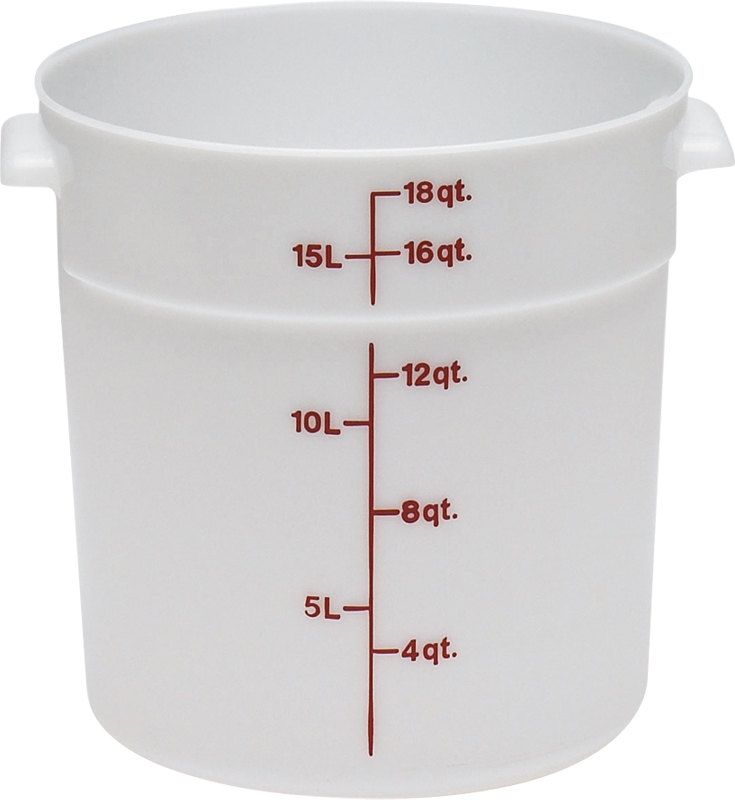 Round, White Food Storage Containers & Lids