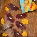 Bat Sugar Cookies with Mango Icing