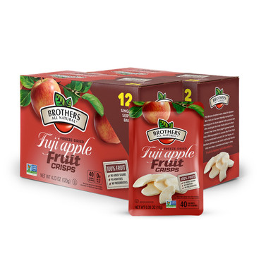 Fuji Apple Dried Fruit Chips - 24 pack of (0.35.oz) single serving packs.