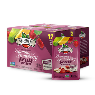 Freeze Dried Strawberry-Banana Fruit Crisps