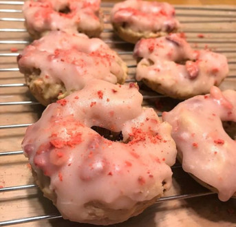 Baked Strawberry Glazed Donuts