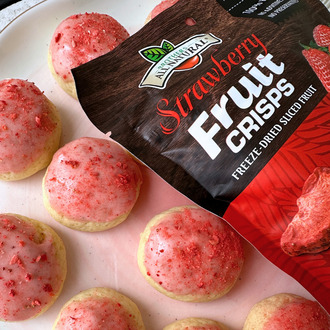 Strawberry Glazed Italian Cookies
