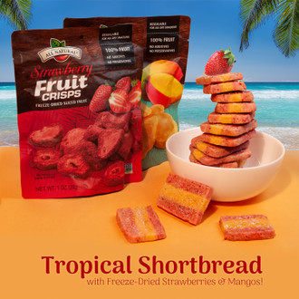 Tropical Shortbread with Freeze-Dried Mango & Strawberry
