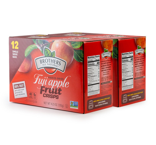 Fuji Apple Dried Fruit Chips - 24 pack of (0.35.oz) single serving packs.