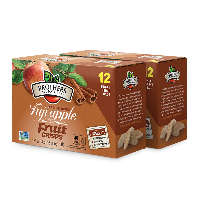 Fuji Apple Cinnamon Freeze Dried Fruit Crisps 24-pack | Brothers