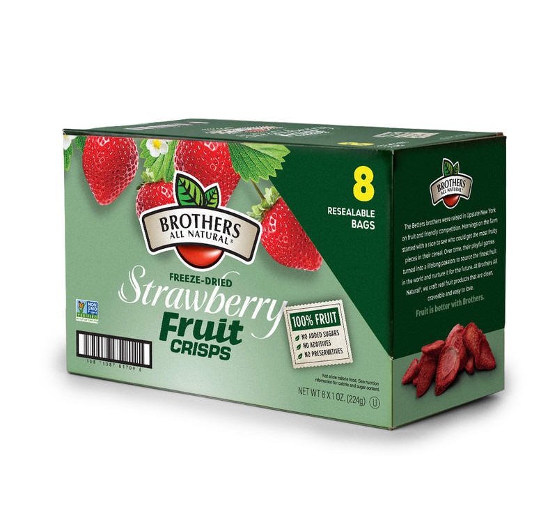 Freeze Dried Strawberry Fruit Crisps 1 oz. 8-pack | Brothers All