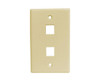 MIG 2 Port Keystone Plate Ivory