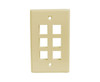 MIG 6 Port Keystone Plate Ivory