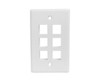 MIG 6 Port Keystone Plate White