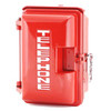 Cast Aluminum Weatherproof Enclosure with TELEPHONE on Door Red 331-005-R-TEL