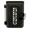 Cast Aluminum Weatherproof Enclosure with EMERGENCY on Door Black 331-005-B-EMER
