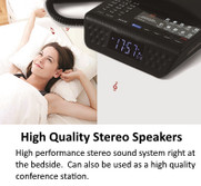 Bittel UNOMedia 5 Guestroom Telephone Digital Clock Radio Combination