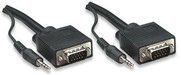 6' SVGA with Audio Cable HD15 VGA and Stereo 3.5 mm Plug, Male to Male