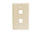 MIG 2 Port Keystone Plate Almond