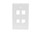 MIG 4 Port Keystone Plate White