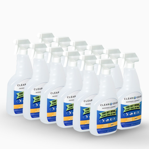 Clear Gear Covid-19 Virus Killing Defense 12 24oz Spray Bottle Case