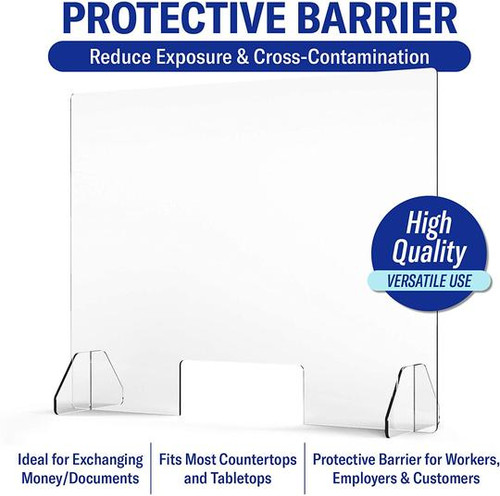 Acrylic Protective Barrier Sneeze Guard Panel Desk Counter Table Portable 5 Pack FREE SHIPPING