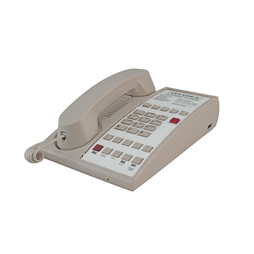 Teledex D100S10U Hotel 10 Programmable Guest Service Keys Speaker Phone USB Charge Port Ash