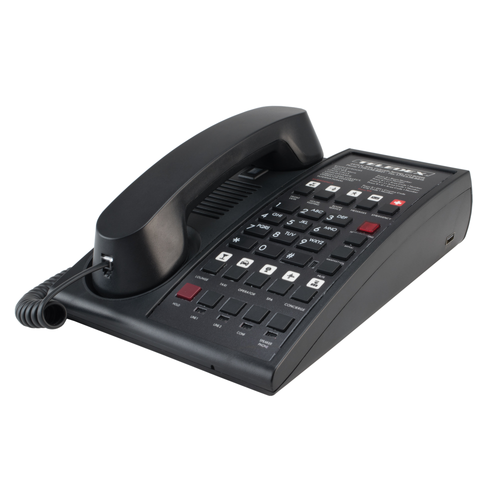 Teledex D200L2S10EU Hotel 10 Programmable Guest Service Keys Speaker Phone USB Charge Port Black
