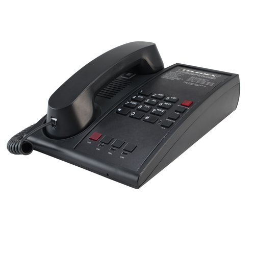 Teledex D200L2E Hotel 0 Programmable Guest Service Keys Phone bLACK