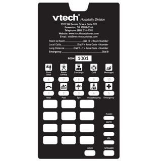 VTECH Room Number Printing on Faceplates