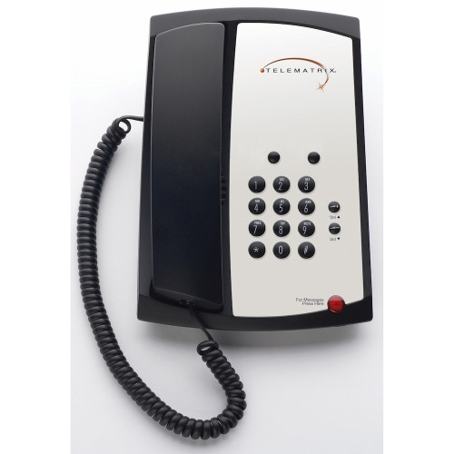Telematrix 3100MW2 Two Line Phone Black 311291 Two Guest Service Keys