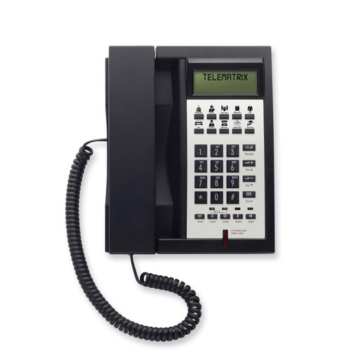 Telematrix 3302IP-MWD Single Line SIP Guest Room Phone Black 33V120S10S3