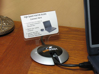 TA-7300-01-KIT Hotel Pull Through Internet Cable Holder with Cable