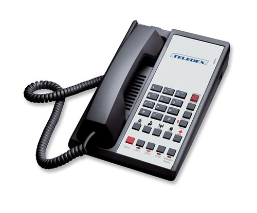 Teledex Diamond L2S-5E 2 Line Guest Room Telephone Black DIA671491 (CDIA671491)