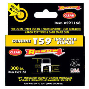 7/8" 1/4" x 1/4" Insulated Staples for T59 #591168