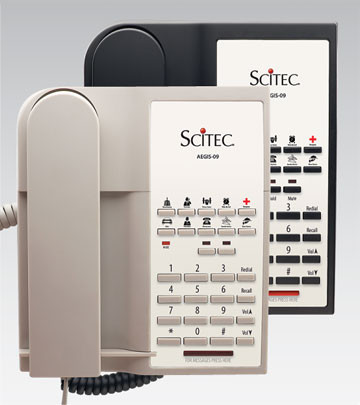 Scitec Aegis-10-09 Single Line Hotel Phone 10 Button Black 91002