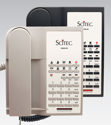 Scitec Aegis-10S-09 Single Line Speakerphone Hotel Phone 10 Button Ash 98101