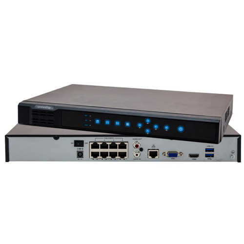 Uniview NVR202EP 8 Channel 8 POE 2 HDDs up to 12TB 64Mbps Network Video Recorder