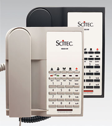 Scitec Aegis-T5-09 Two Line Speakerphone Hotel Phone 5 Button Black 99052