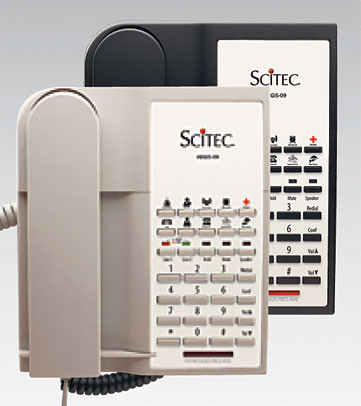 Scitec Aegis-T-09 Two Line Speakerphone Hotel Phone 10 Button Black 99102