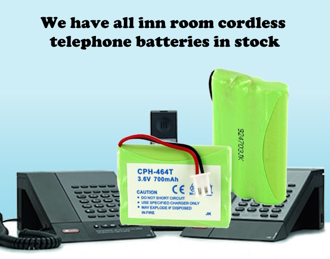 Hotel Guestroom Cordless Telephone Batteries