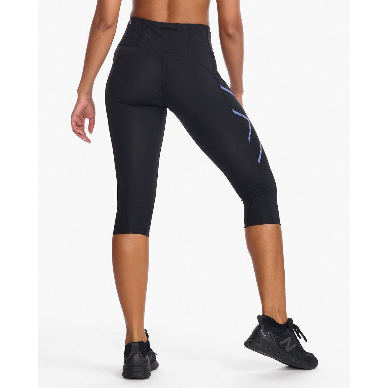 2XU Womens Compression 3/4 Tights | Black - Black / XS