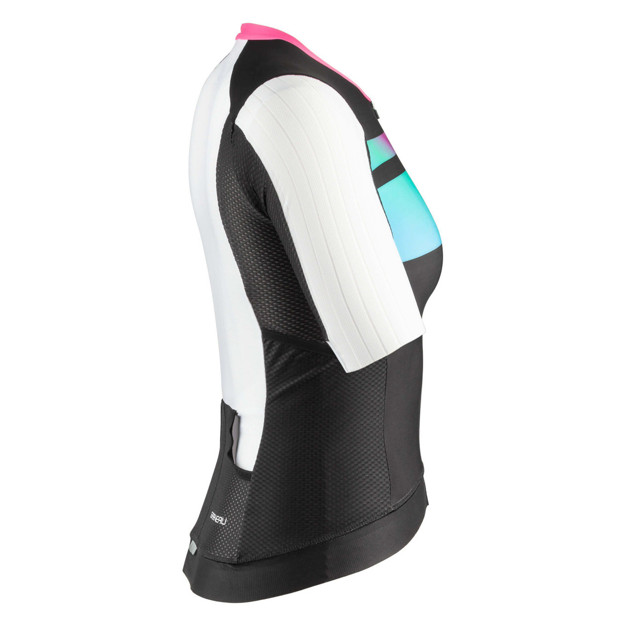 Maillot Cycliste Femme Louis Garneau Aero Tri - Taille M, Orange/bleu Rayé - Neuf Avec étiquettes