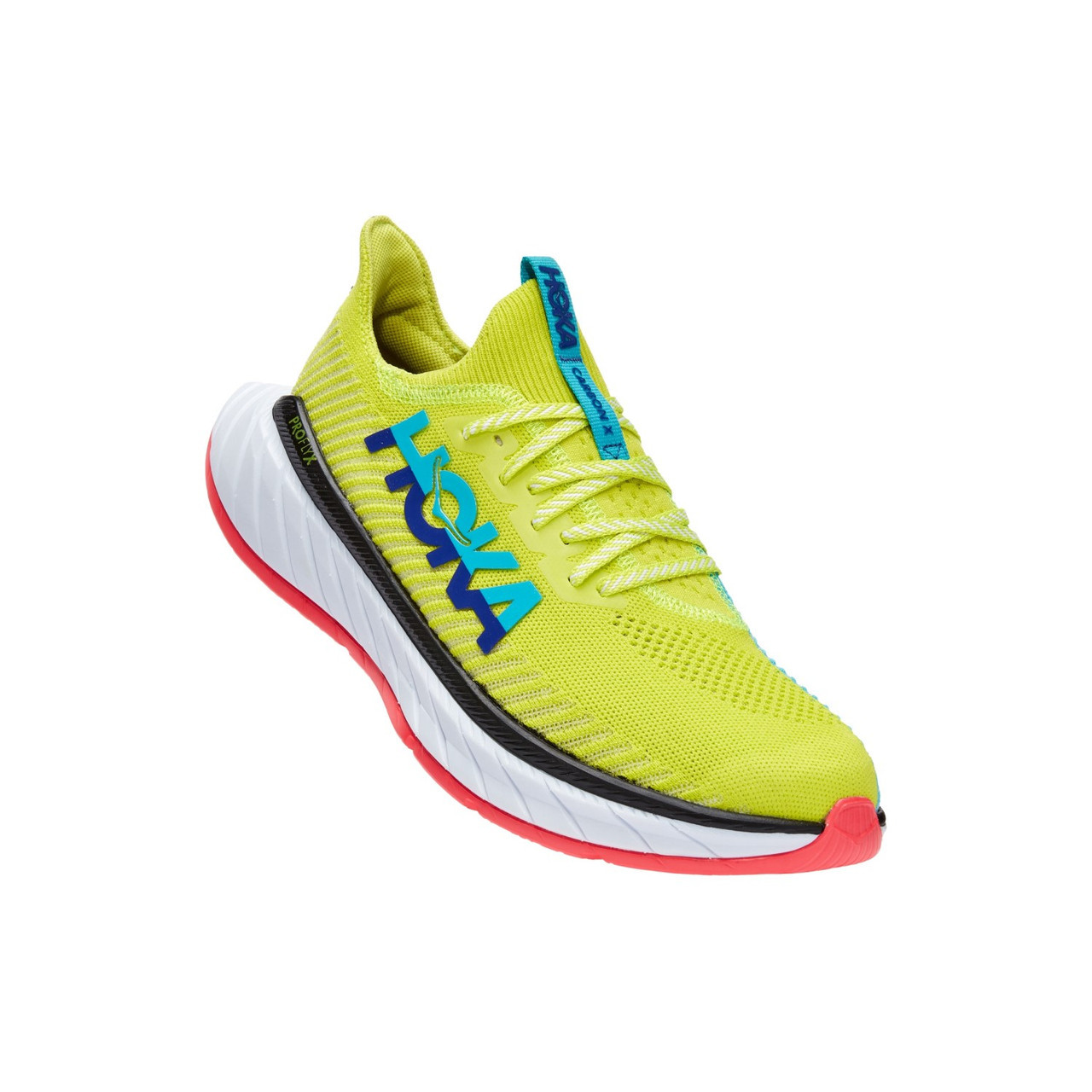 Hoka Carbon X 3 Mens Running Shoes Blue Yellow Knit Carbon Plate 1123192 10D Cut in half: Hoka Carbon X 3 Review | RunRepeat main image 3