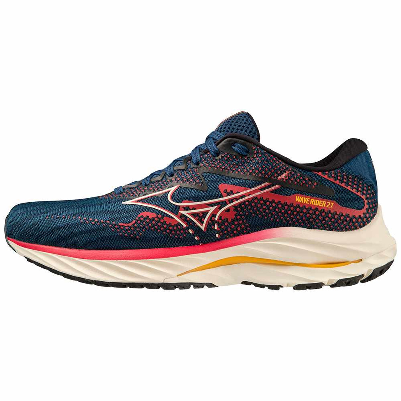 山水圖27 WMNS) Mizuno Wave Rider 27 'White Orange' J1GD230371