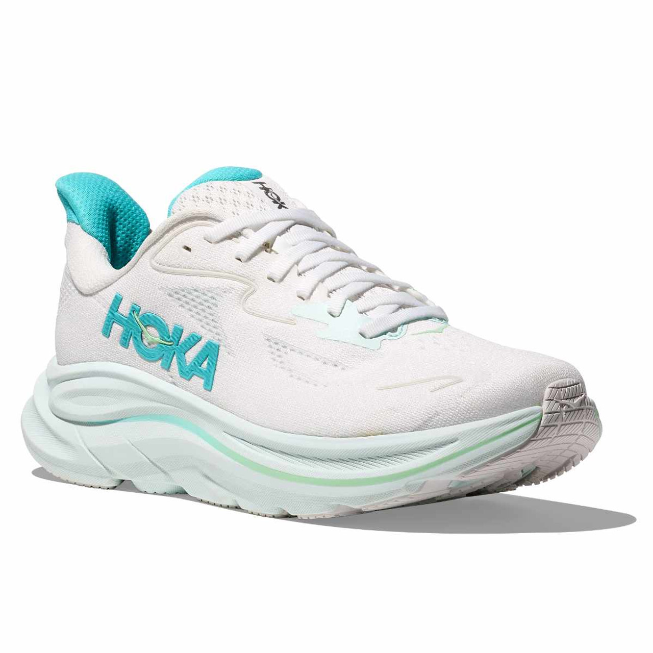 HOKA CLIFTON 10ホワイト/グリーン HOKA Women's Clifton 10 Wide Shoe - 2026