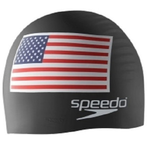 Speedo Silicone Flag Cap - Black Speedo Silicone Flag Cap - Black