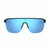 Gloss Black - Smoke Tint Bright Blue Mirror Lens