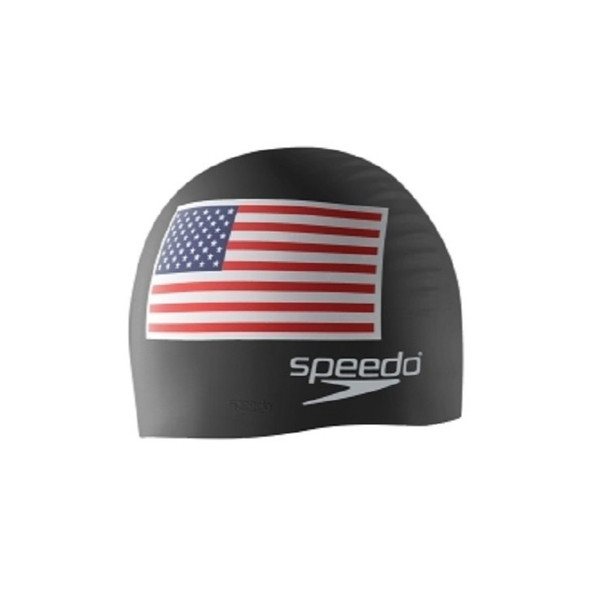 Speedo Silicone Flag Cap - Black