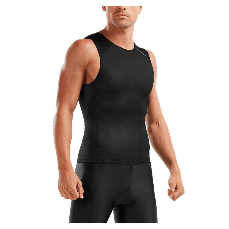 2XU Men's Perform Rear Zip Tri Singlet