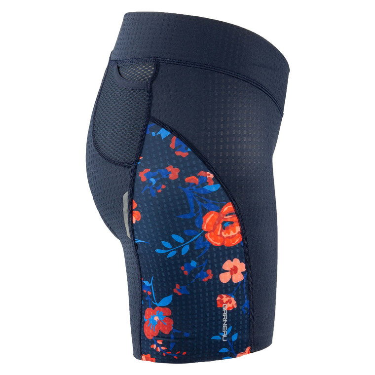 Louis Garneau Women's Tri Short - 8" Inseam, Pink Pop, X-Large, Laser-Cut Thighs & Reflective Details