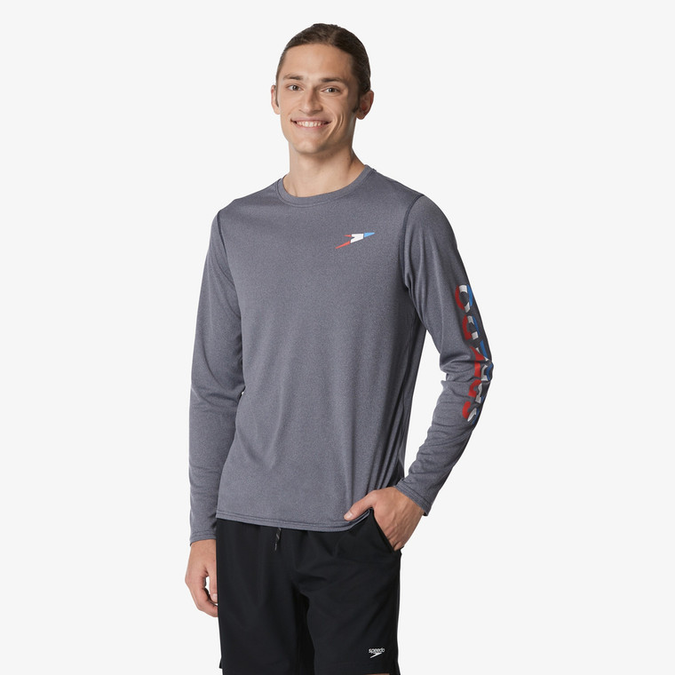 Speedo Men's Graphic Long Sleeve Swim Shirt