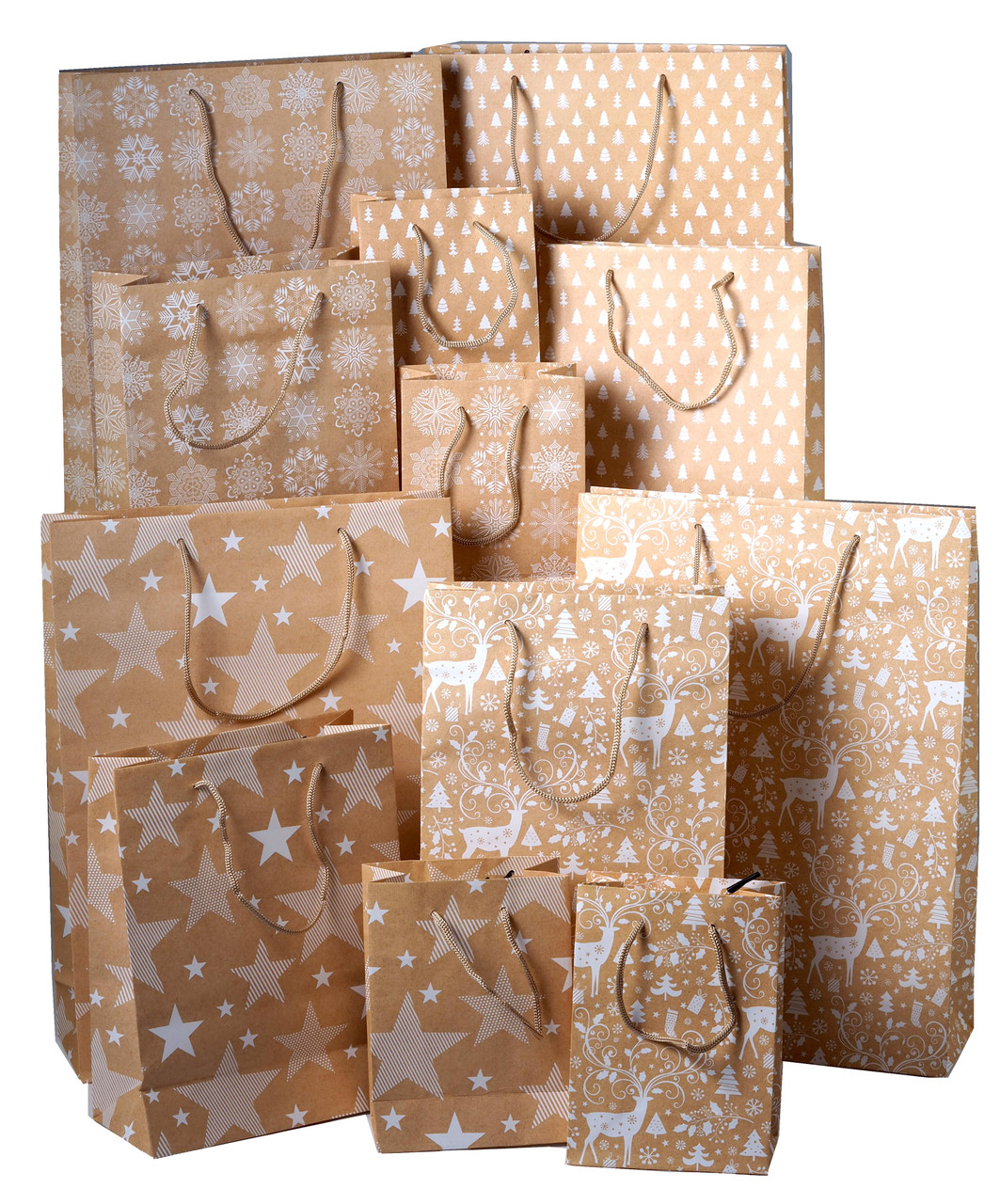 12 Christmas Eco Friendly Gift Bags Bumper pack Make Gift