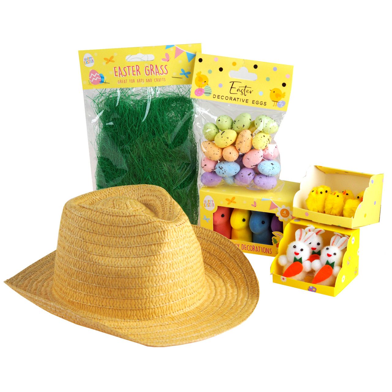 Boys Make Your Own Easter Bonnet Cowboy Hat Complete Kit Bunnies